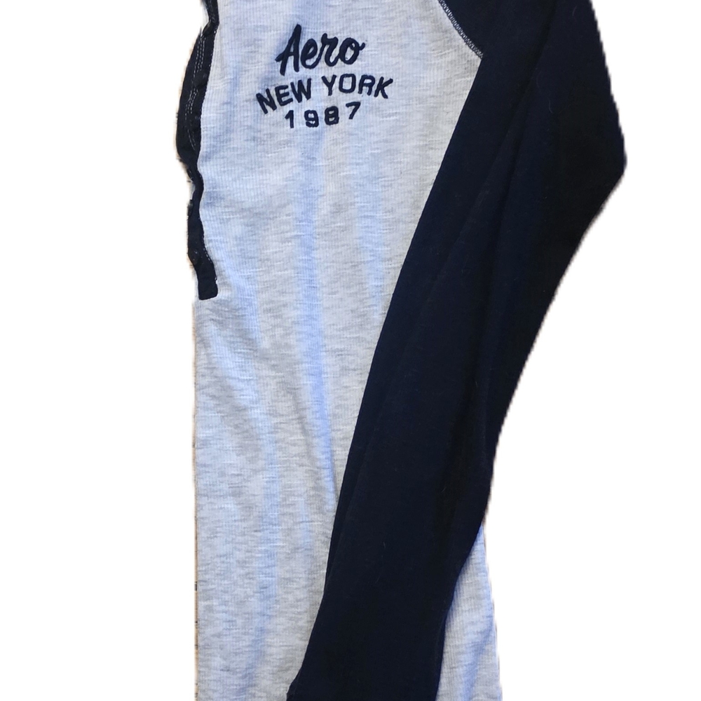 Aero New York 1987 Long Sleeve Henley Shirt
